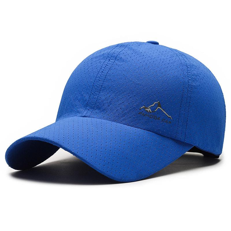 Summer Quick-Drying Baseball Cap, Mountain Peak Printing Perforated Cap, Casual Visor, Outdoor Sports Sun Protection Hat