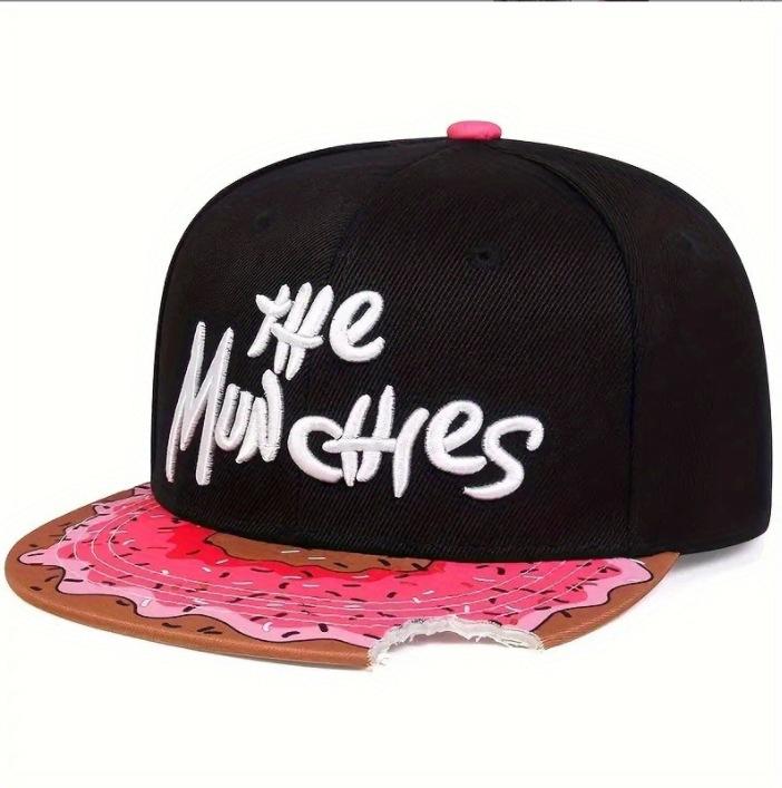 

Новая шляпа с надрезом в виде пончика для активного отдыха, кепка в стиле хип-хоп, вышитая кепка с плоским краем, бейсболка Yama one size fits all красный