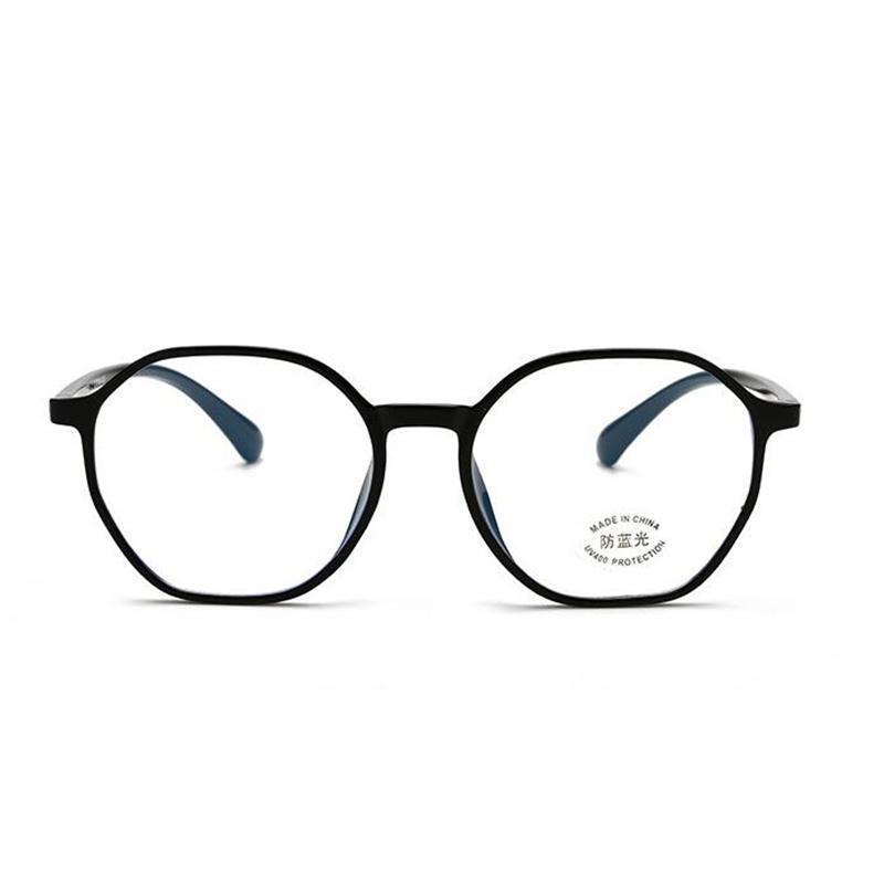 TR90 Polygon Anti-blue Light Computer Glasses Women Men Prescription Spectacle Diopter 0 To -6 Lightweight Durable