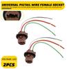 Universal Pigtail Wire Female Socket 7443 Two Harness Front Turn Signal Plug EOA