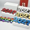 Óculos com Número 2027 Óculos de Feliz Ano Novo Óculos de Sol com Glitter de Diamante Adereço de Cosplay Decoração de Festa de Natal Óculos Engraçados