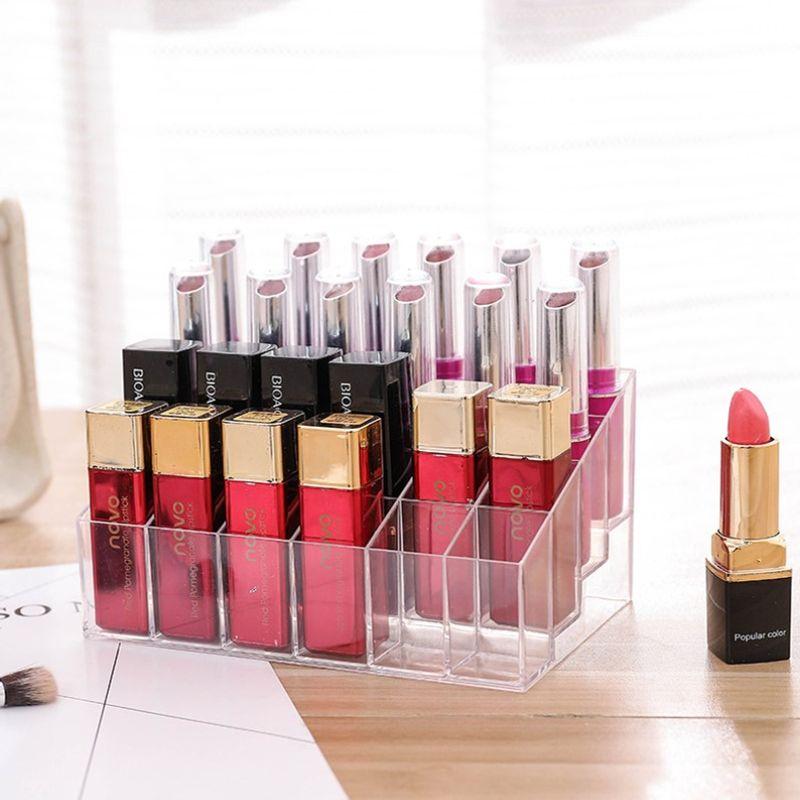 Lippenstift-Organizer mit 24 Fächern, Aufbewahrungsbox für Kosmetik und Make-up