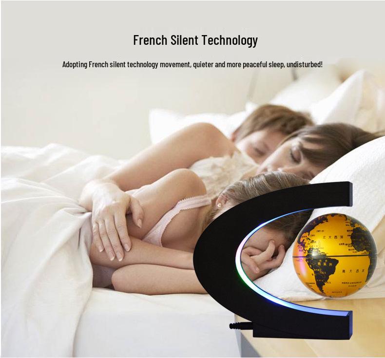 Russian-Style Rotating Magnetic Levitation Earth Lamp - Tech-Inspired Office Decoration