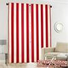 Flat Printing Curtains Without Rod Redwhitestripes Pattern Popular Versatile Polyester Curtain Set Of 2 Made Washable