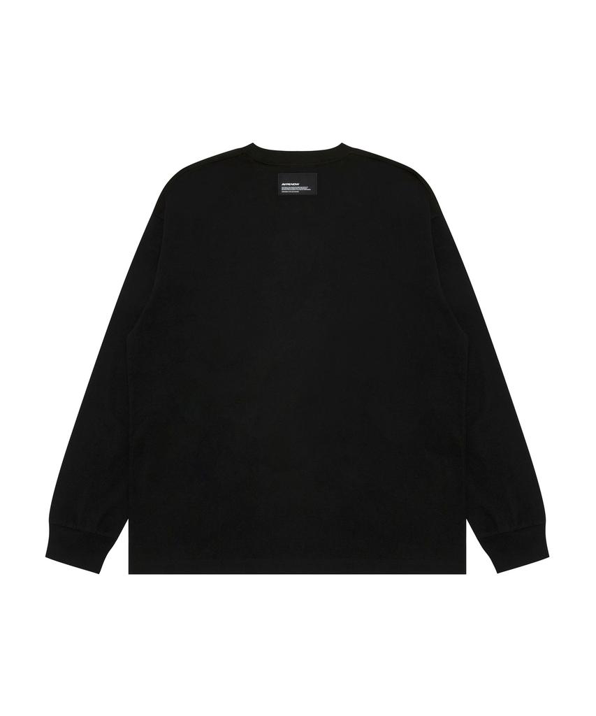 AAPE Moonface Logo Long Sleeve T-Shirt Black / Aapltm1947Xxrbkx