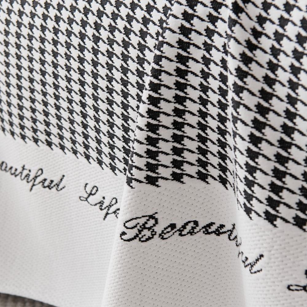 Outdoor Camping Picnic Mat Throw Blankets for Living Room Sofa Couple Position Houndstooth Soft Cover Sofa Towel Blanket