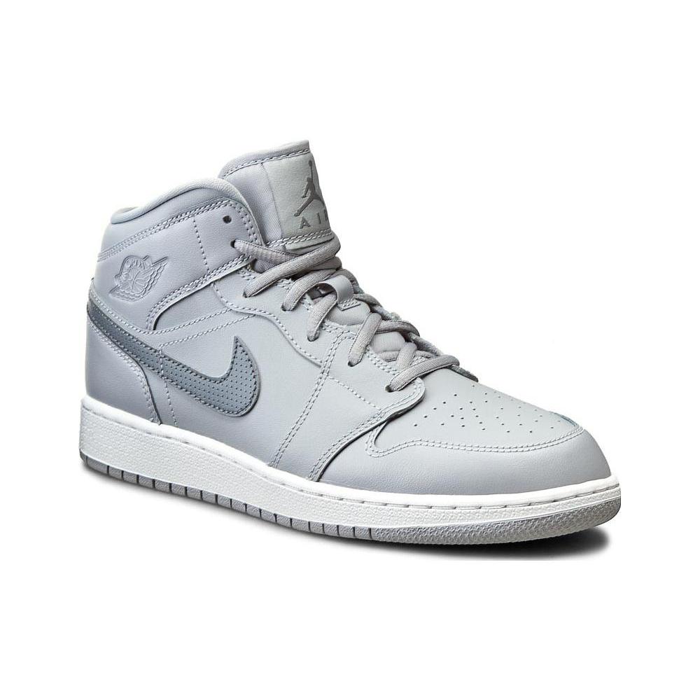 Jordan 1 Mid BG Wolf Grey 554725-033