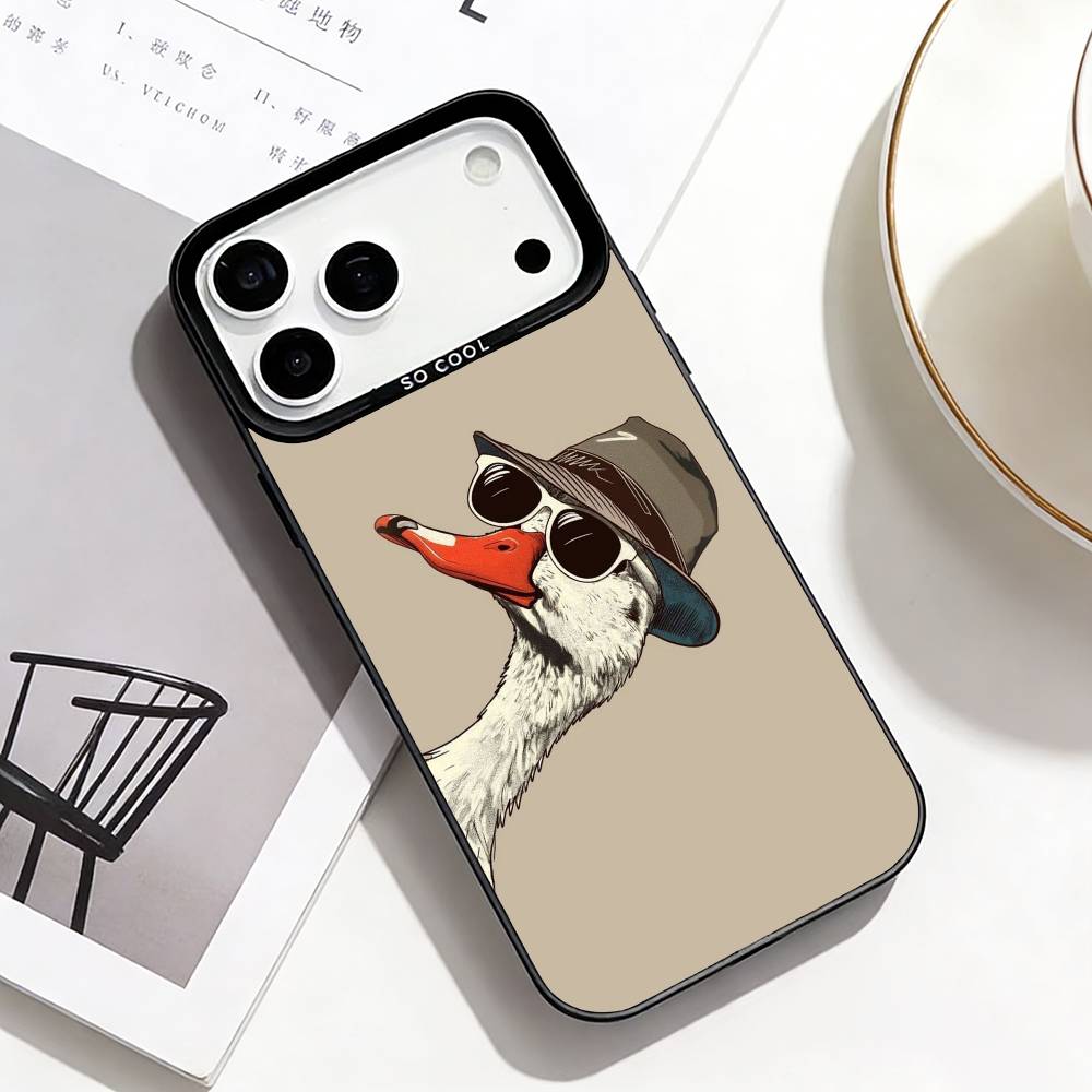 

Edgy Cool Charm animal Phone Case For iPhone17,16,15,14,13,12,Pro Max Black Colorful Phone case iPhone16