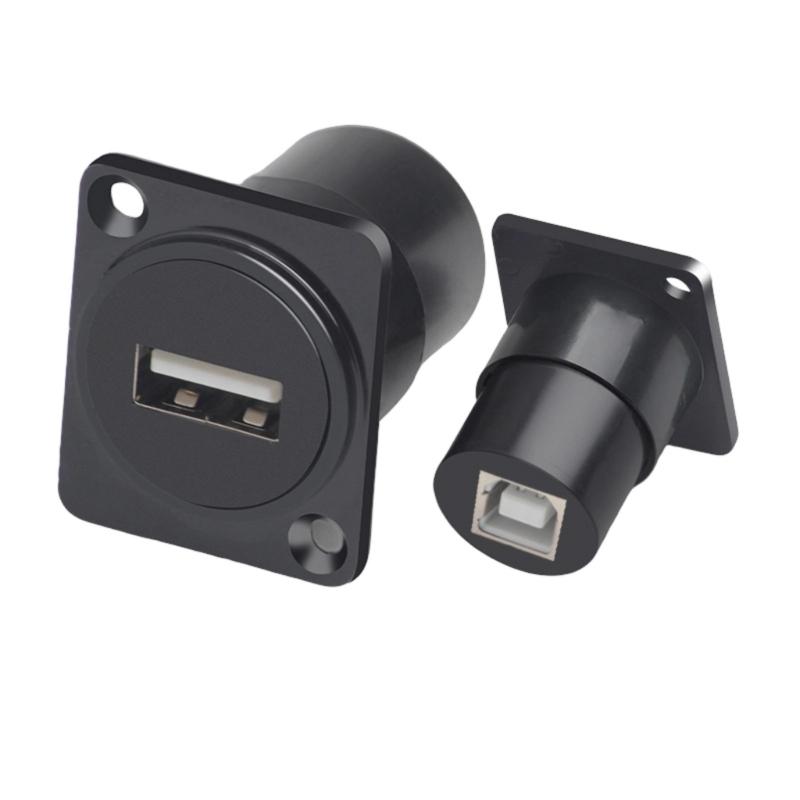 Female USB A to Female USB B Direct Adapters for Printer Scanners Connection USB 2.0 480Mbps Data Transfer Metal Texture
