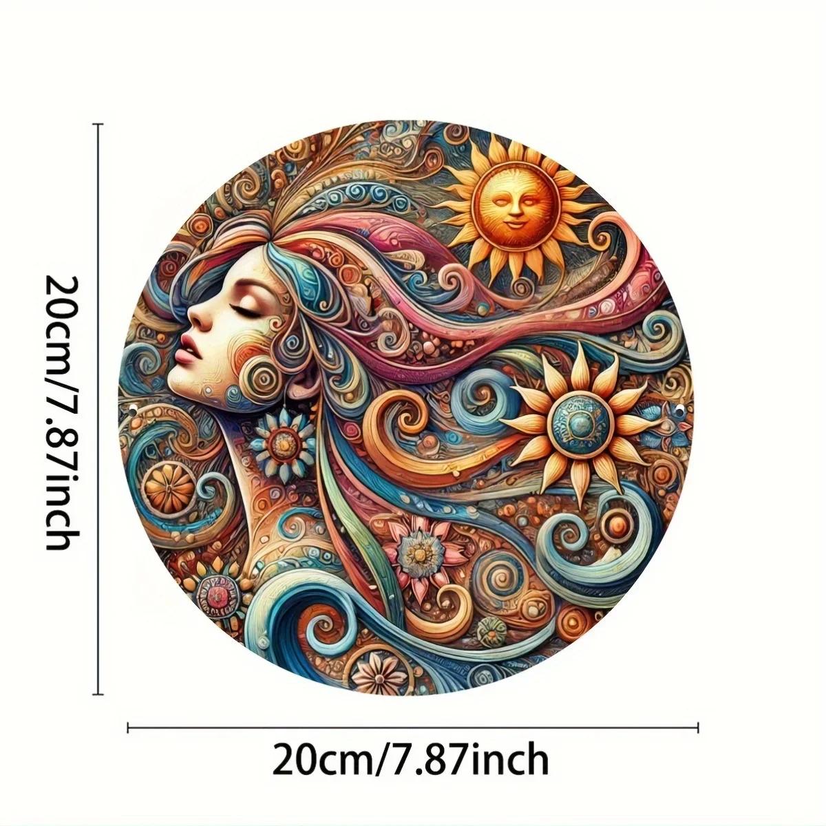 

Окраска олова - Эстетика богемы, круглое украшение | Устойчивость к экстремальным температурам, простота монтажа для потрясающего стиля 20x20cm белый