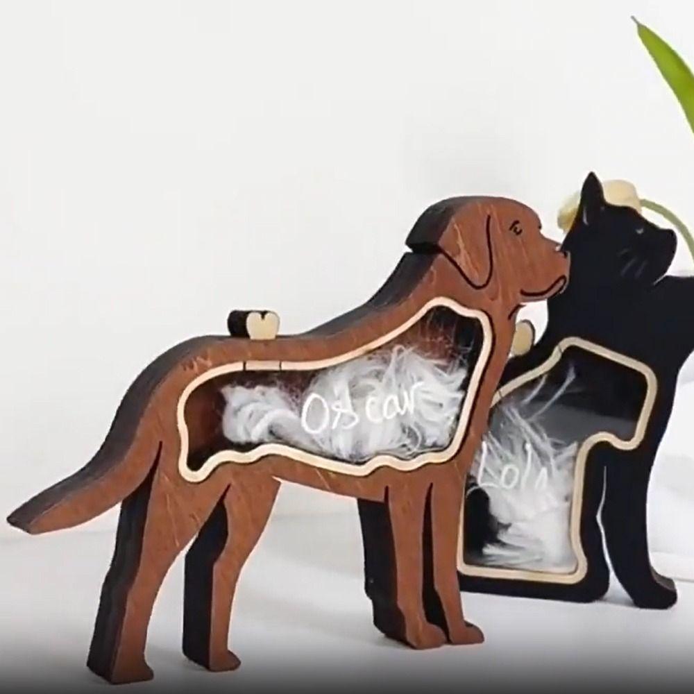 Solid Wood Animal Hair Storage Box Dustproof Hair Sealed Container Pet Ashes Box Pet Loss Memorial