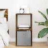 Nightstand Smoked Oak 35 x 32 x 68.5 cm Engineered Wood