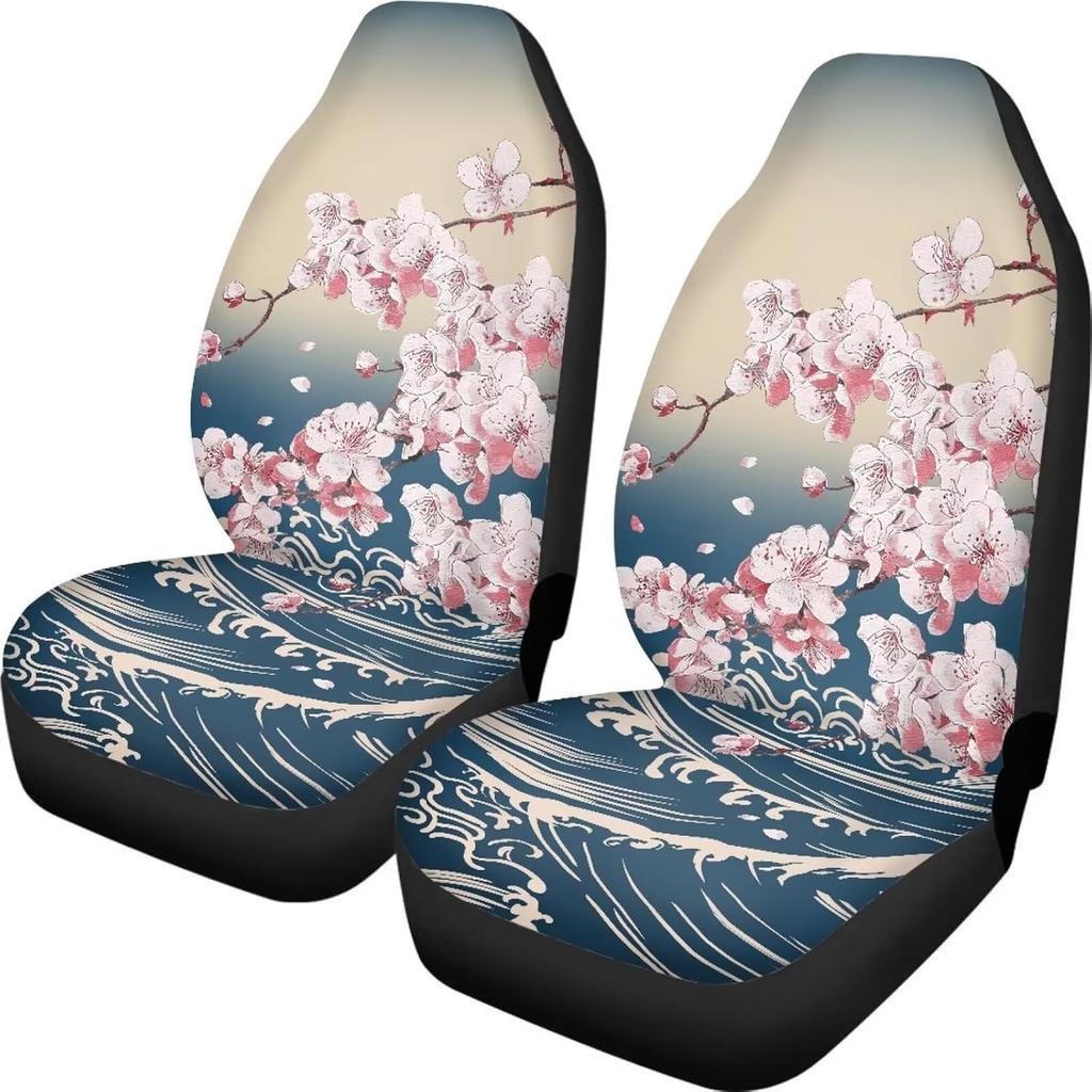 Talayituse Boho Dragonfly Print Car Seat Covers Set of 2, Breathable Front Bucket Seats Protector Auto Interior Accessories Decor Universal for Truck