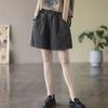 Fashionable Simple Denim Shorts for Women in Summer Thin Korean Style High Waist Loose Wide-leg Five-point Pants