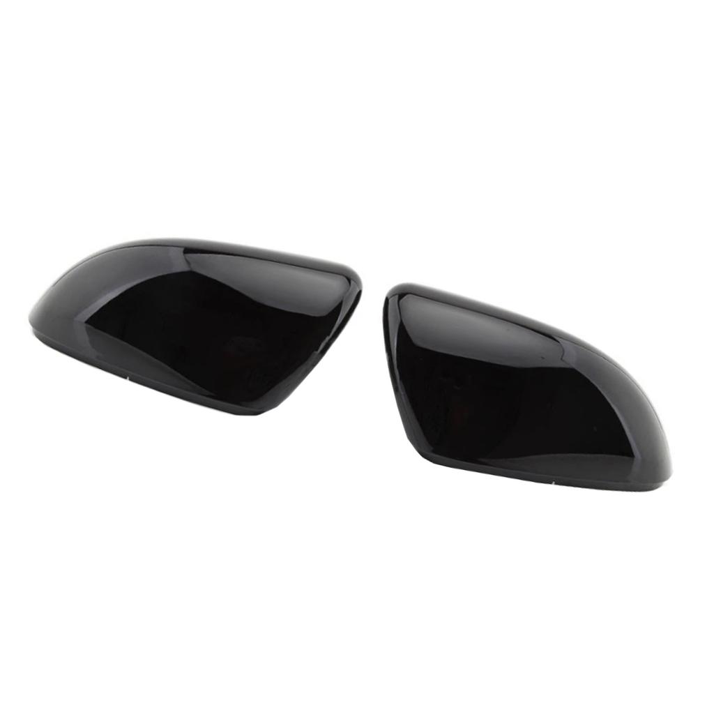 2 Stück Glänzend Schwarz Türflügel Spiegelabdeckkappen Gehäuse Für VW Golf MK6 2009-2013