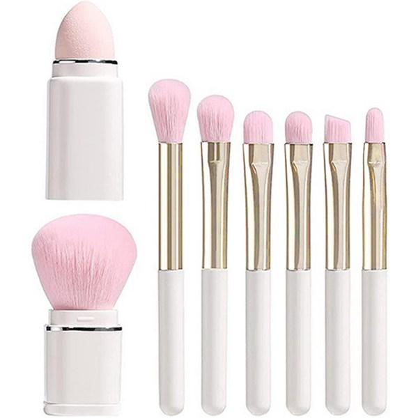 

Daily Friends Mini Square Makeup Brush Set of 8, White, 1 Set, the most popular beauty accessory in Korea