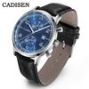 CADISEN 7065 Men's Quartz Watch Multifunctional Three-Eye Six-Needle Casual Business Genuine Leather Men's Watch