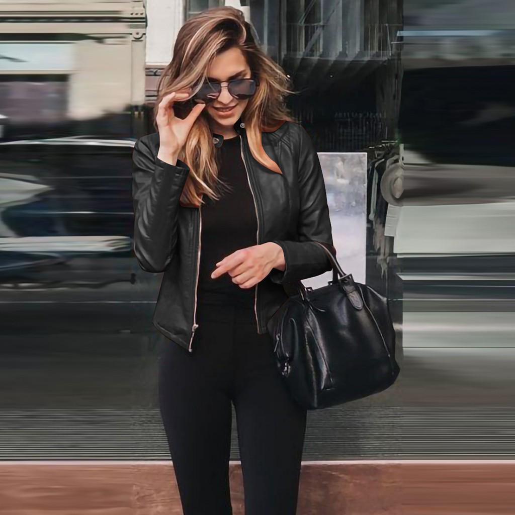 Módní Dámská bunda s dlouhým rukávem vpředu s otevřeným krátkým svetříkem, kabátem