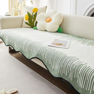 Almofada de Sofá de Chenille em Forma Irregular Universal para Quatro Estações Antiderrapante Tecido de Cobertura Toalha para Sofá de Sala de Estar Anti-Arranhões