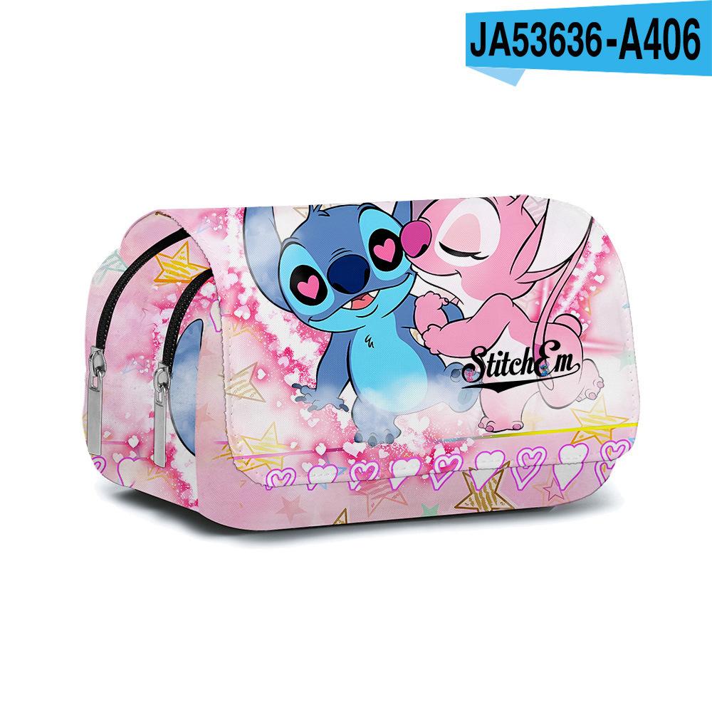3D Digital Full-Print Schoolbag Double-Layer Flip Pencil Case Children'S Stationery Box