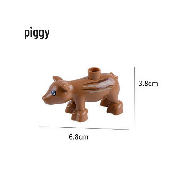 Gegele Lego-Compatible Building Blocks: Large Particles & Small Animal Accessories - Ocean, Zoo, Dinosaur Educational Toys