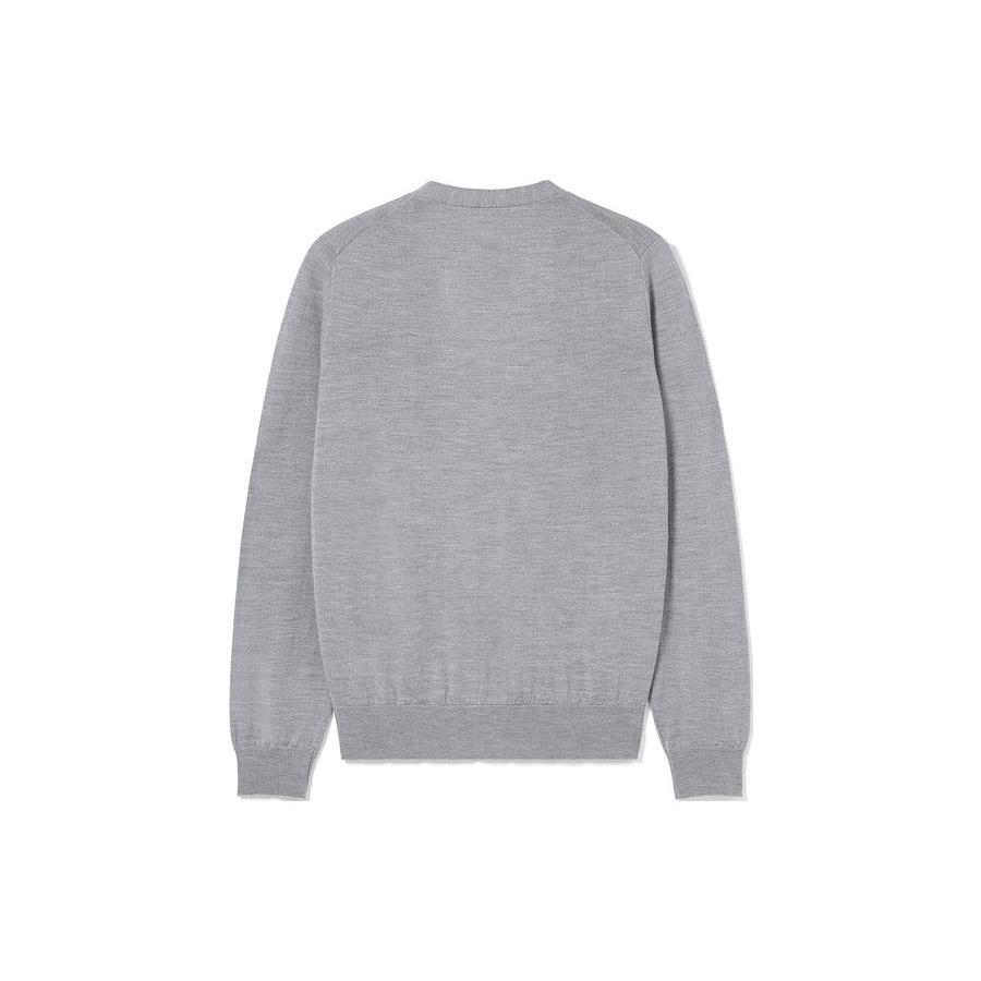 LACOSTE Sweaters Men's Gray V-neck Moderate Cardigan AH5665-YRD