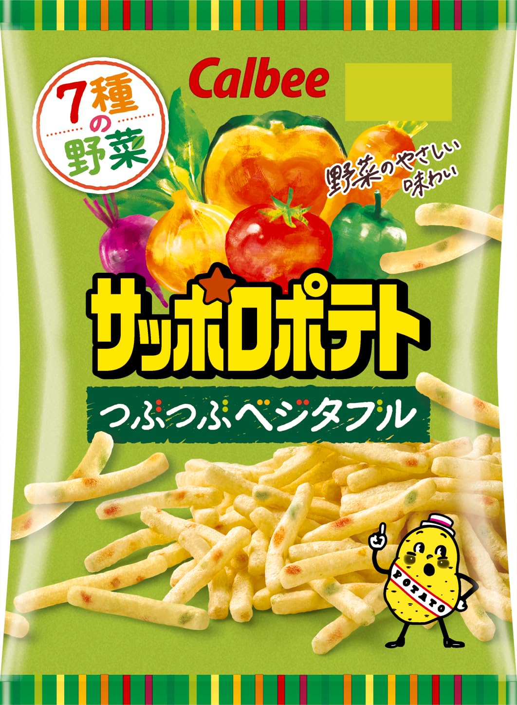 

Calbee Sapporo Potato Crunchy Vegetables 72g x 12 bags green red beets [Sapporo Potato] Spinach, carrots, peppers, pumpkin, tomatoes, onions, зелений