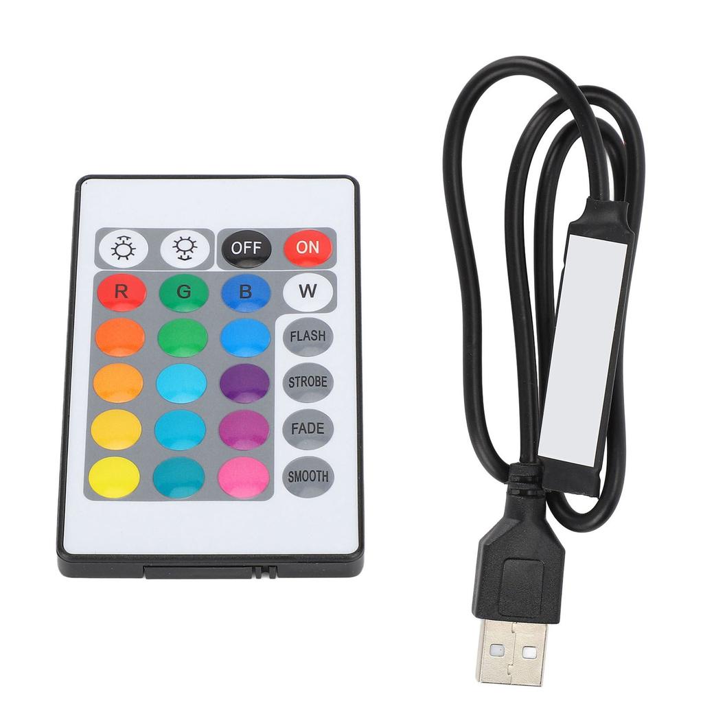 USB Bluetooth RGB Light Strip Controller with Remote Control for 4 Pin 5V LED Strip Lights