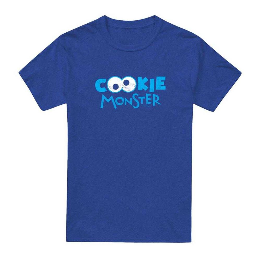 Sesame Street Unisex Adult Cookie Monster Eyes T-Shirt
