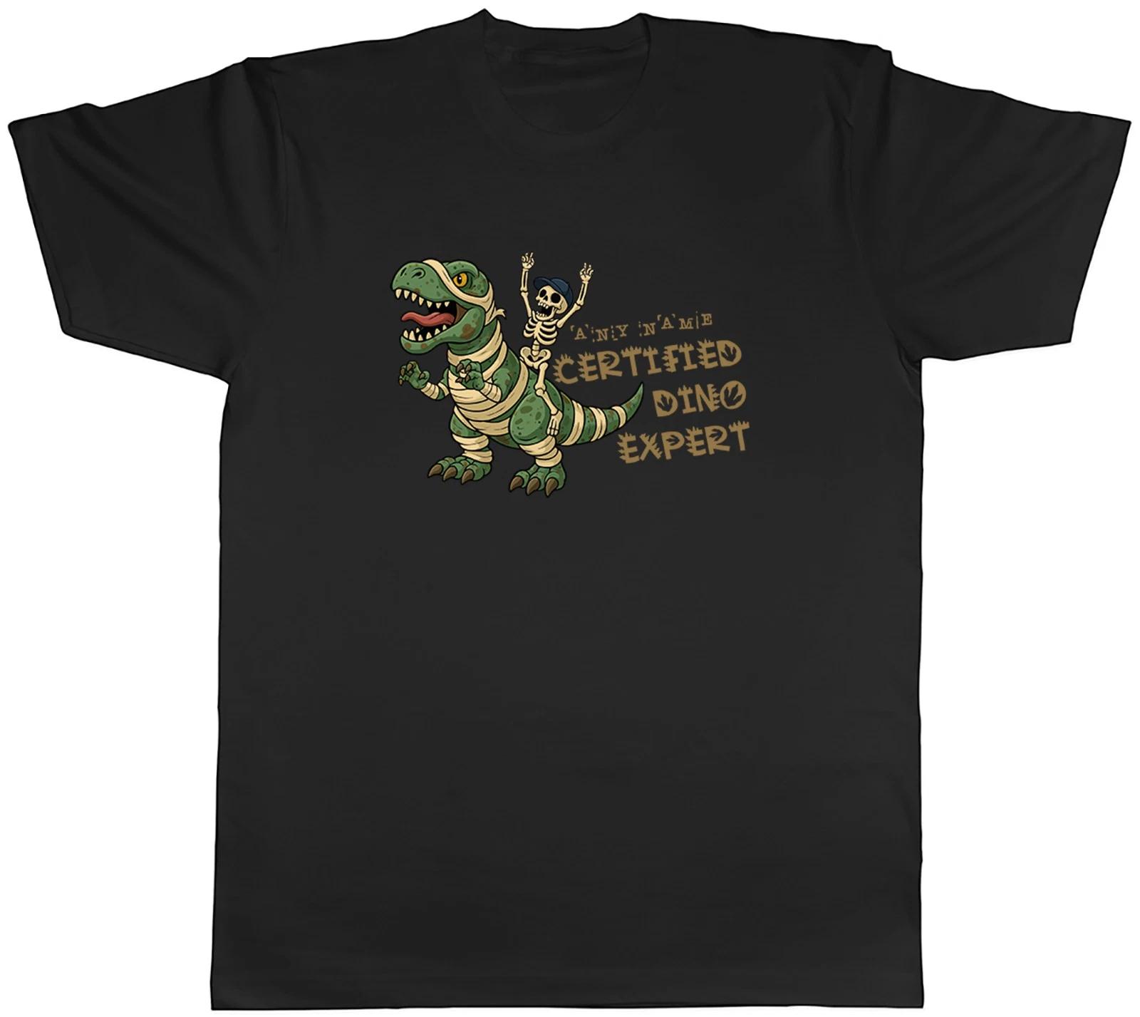 Personalised Certified Dino Expert Dinosaur Mens T-Shirt Tee Gift Top XXL