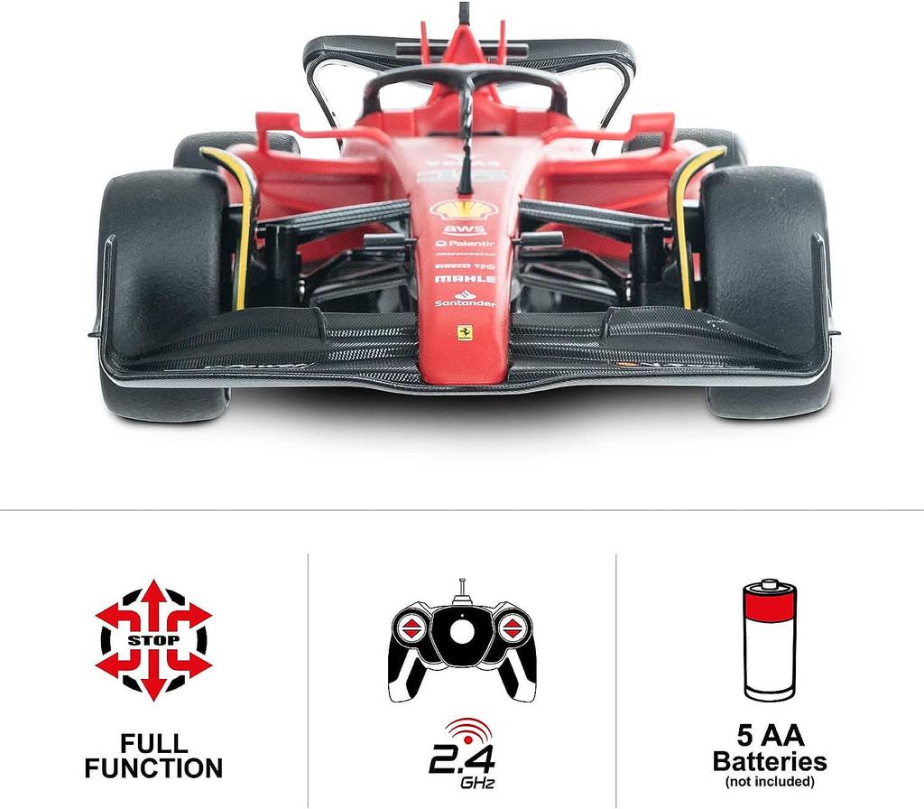 Rastar 1:12 Ferrari F1-75 Remote Control Model Car, Ferrari F1 RC Boys Adult Racing Car, 2022 F1 Challenger, 2.4G