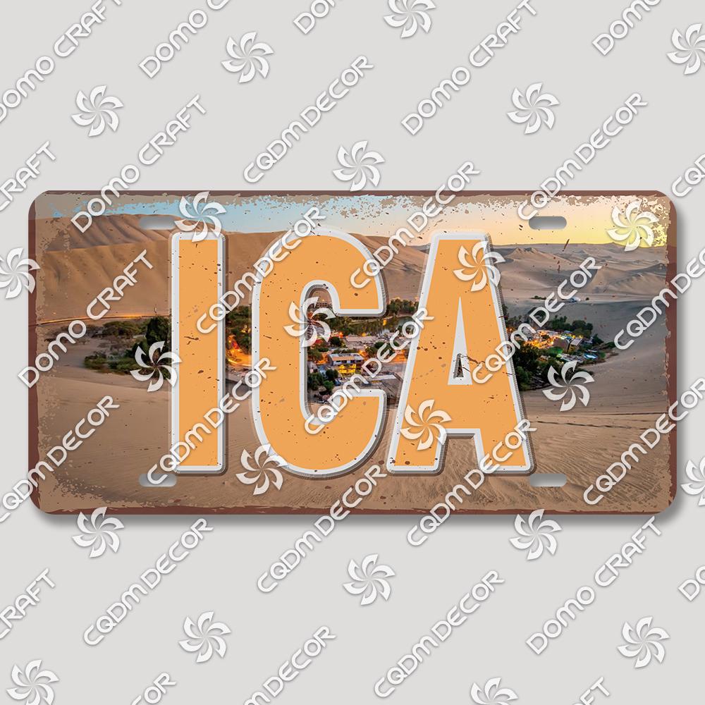 Retro National City Plaques Metal Plate Chile Brazil Mexico Metal Tin Signs Garage Car Club Living Room Home Wall Decor