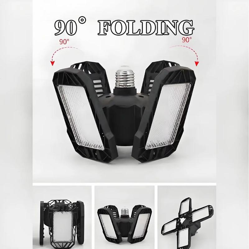 Portable LED Garage Light Bulbs 40W 60W 80W Foldable Super Bright Garage Lighting LED Shop Work Light With Adjustable Panels E27/B22 Screw Socket