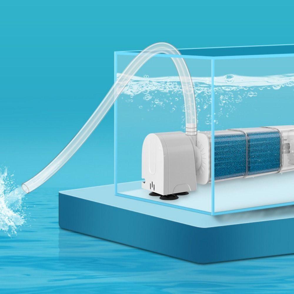 Mute Fish Tank Submersible Filter Plastic Water Purification Oxygenation Pump Removable Built-in Filter