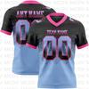 Custom Gradient Square Shape Flag Football Jersey Personlized Team Name and You Name, Number V-Neck Athletic Football T-Shirts