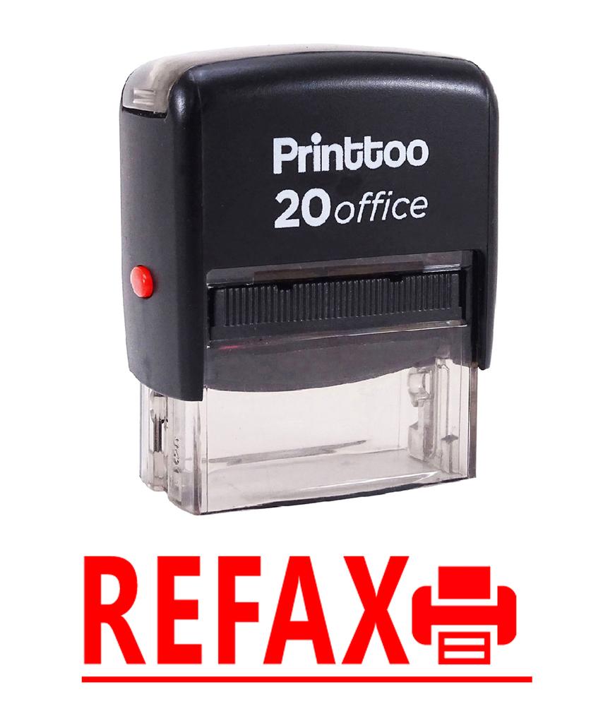 Printtoo REFAX Self Inking Rubber Stamp Office Stationary Custom Stamp-Black