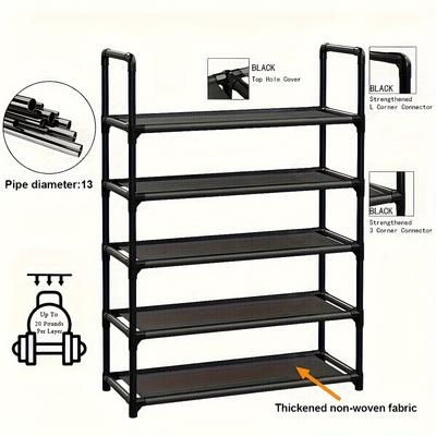 1-teiliges mehrschichtiges Schuhregal – ein einfach zu montierender, staubdichter und platzsparender Aufbewahrungs-Organizer mit multifunktionalem und anpassbarem Design.