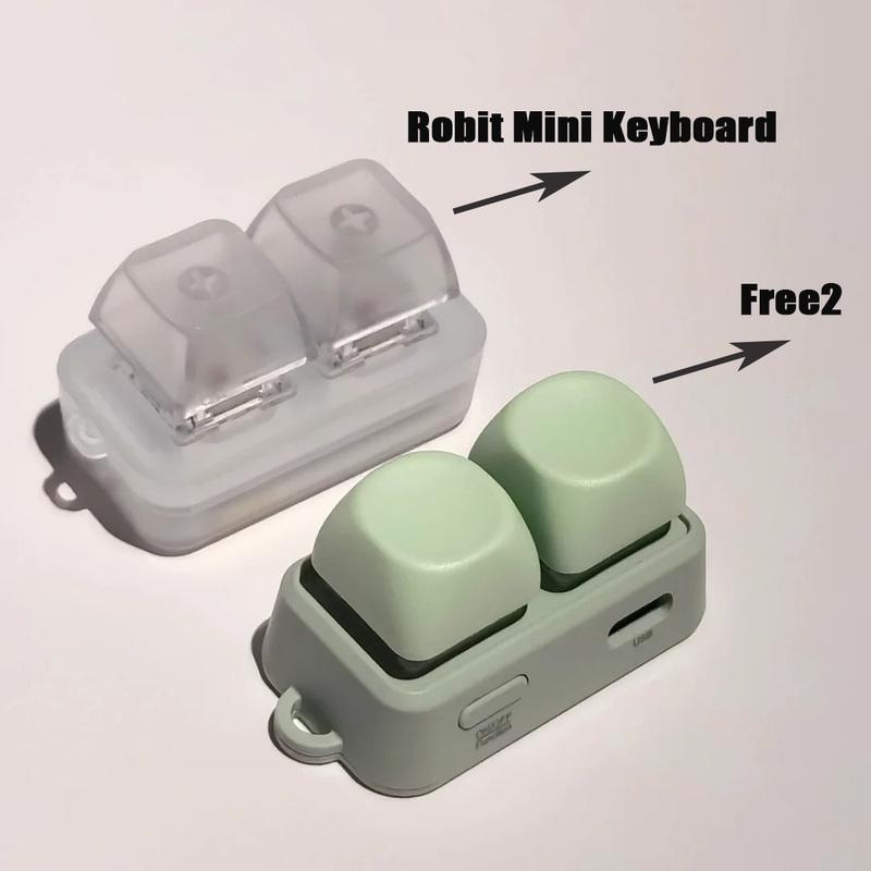 Free2 Mini Klávesnice Dvouklávesový E-book Ovladač Stránek Bluetooth RGB Hot Swap Vlastní Přenosná Klávesnice pro Tablet/telefon/čtečku