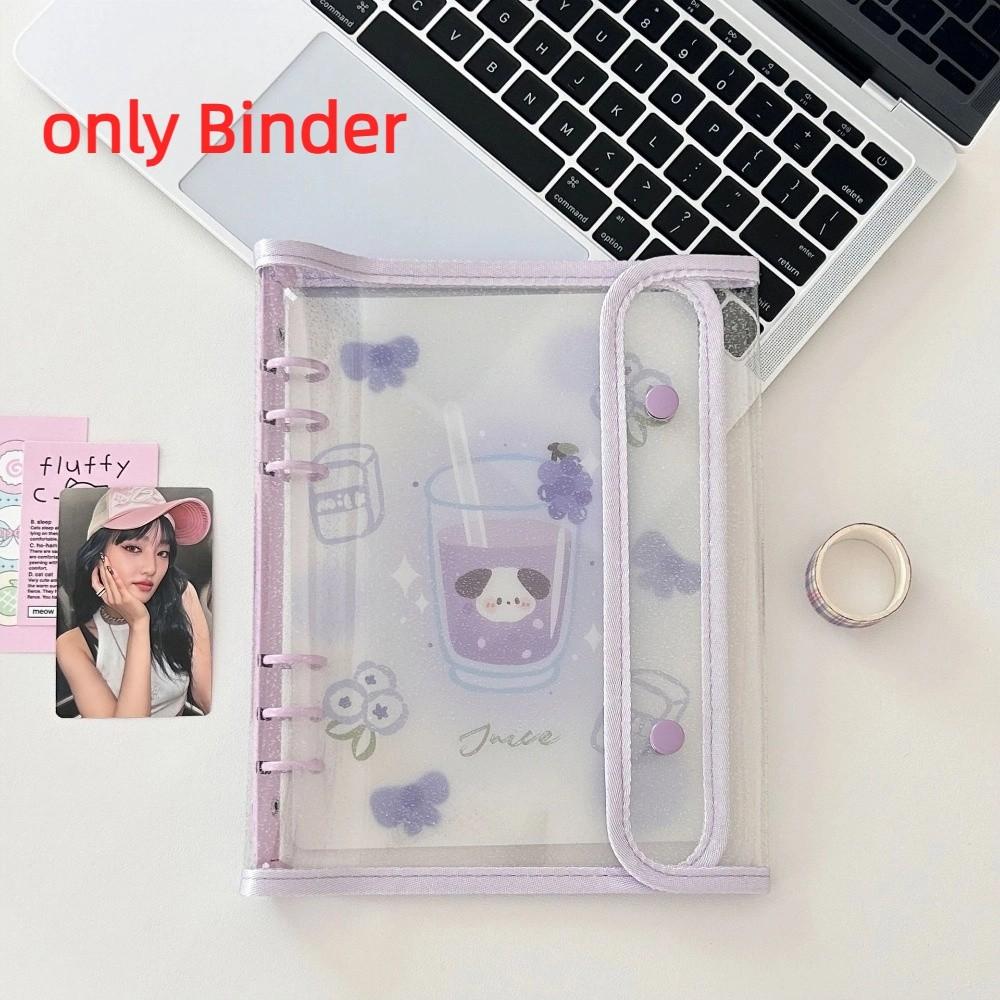 Ins PP A5 Binder Cover DIY Double-Buckle Album Book Loose Leaf Small Card Booklet Photo Collect Book