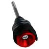 Threaded Motorcycle Oil Dipstick with Top Tool Socket, Aluminum Construction and Anodized Finish for Routine Checks