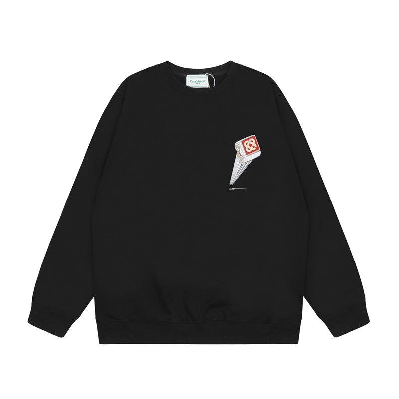 Casa spring and summer fantasy door starry sky castle casa letter long sleeve crew neck sweater couple T-shirt men and women couples