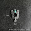 Retro Devil's Eye Pendant: Winged Eagle Stainless Steel Necklace for Men