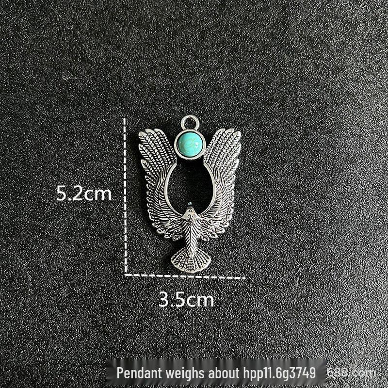 Retro Devil's Eye Pendant: Winged Eagle Stainless Steel Necklace for Men