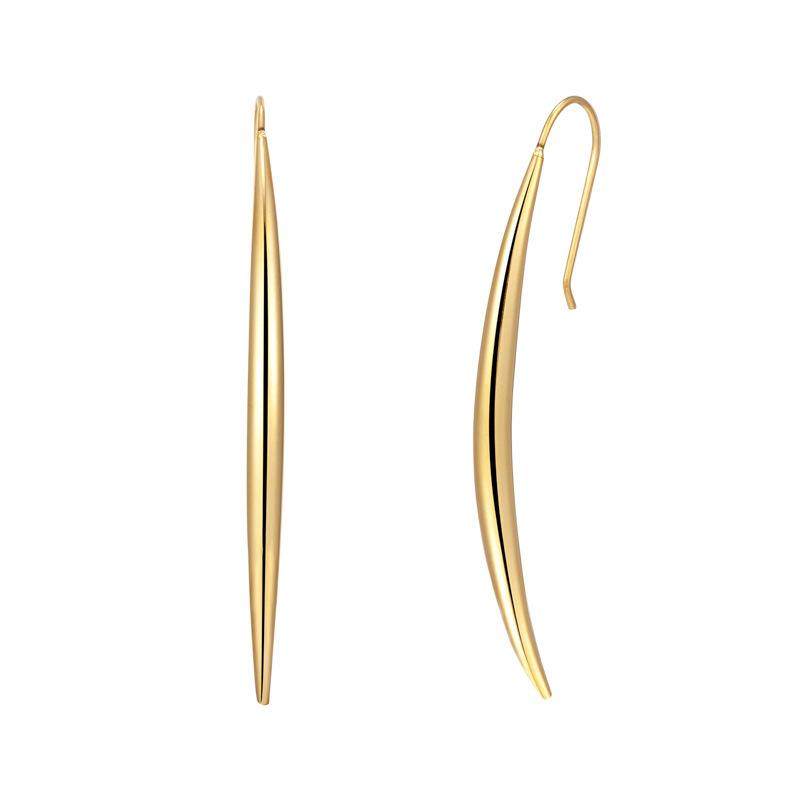 Simple Slender Wolf Tooth Earrings Gold Niche High-end Earrings Women's Titanium Steel Non-fading Jewelry