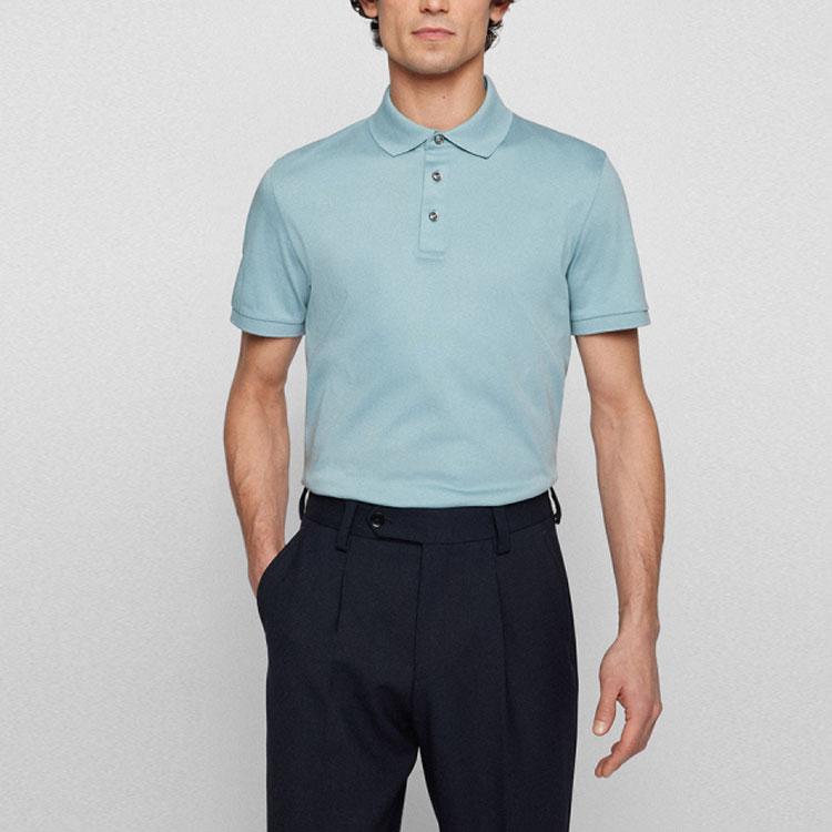 HUGO BOSS SS22 Polo Shirt Men's Blue Green 50468490-440