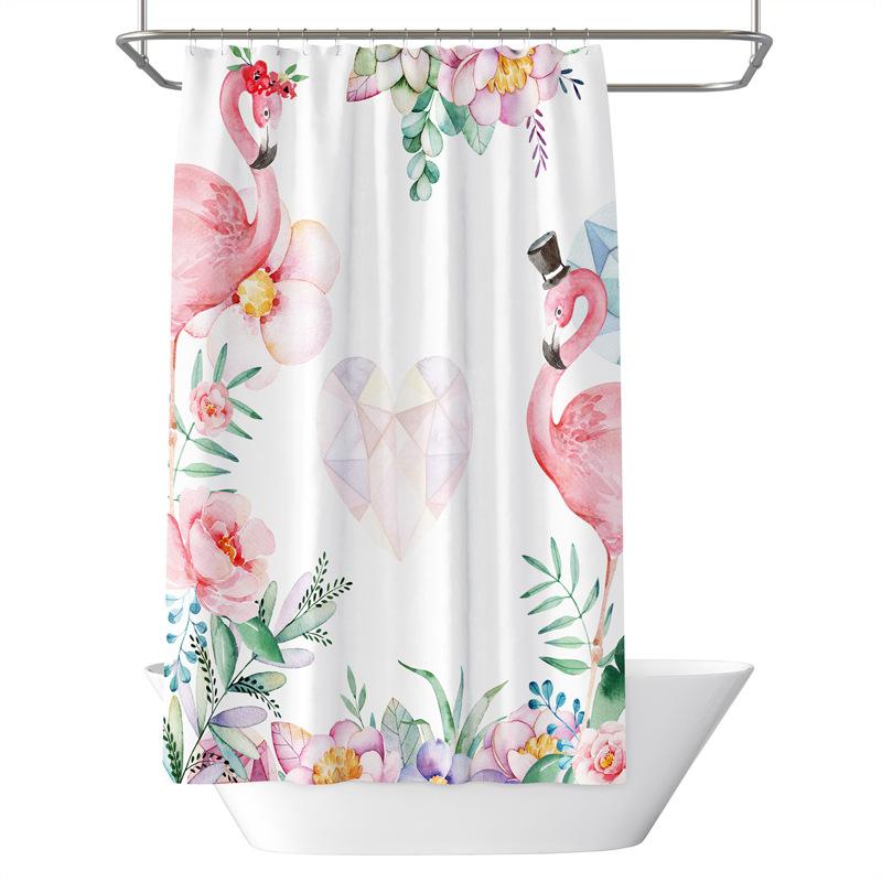 Bathroom Thickened Waterproof Curtain Mildew Proof Shower Curtain Shower Partition Curtain Shower Curtain Bathroom Curtain Free Perforation