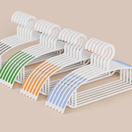 5 Pcs Coat Hangers Anti-slip Design Thick Large Structure Great Load Bearing Anti-scratch Seamless No Deformation Wet Dry Dual Use Pants Hangers