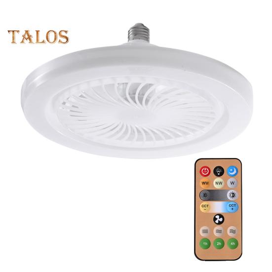 

Закрытый потолочный вентилятор с подсветкой, пультом дистанционного управления, 3 режима скорости, малошумный, энергосберегающий, мини-безлопастной потолочный вентилятор E27, светодиодная лампа белый