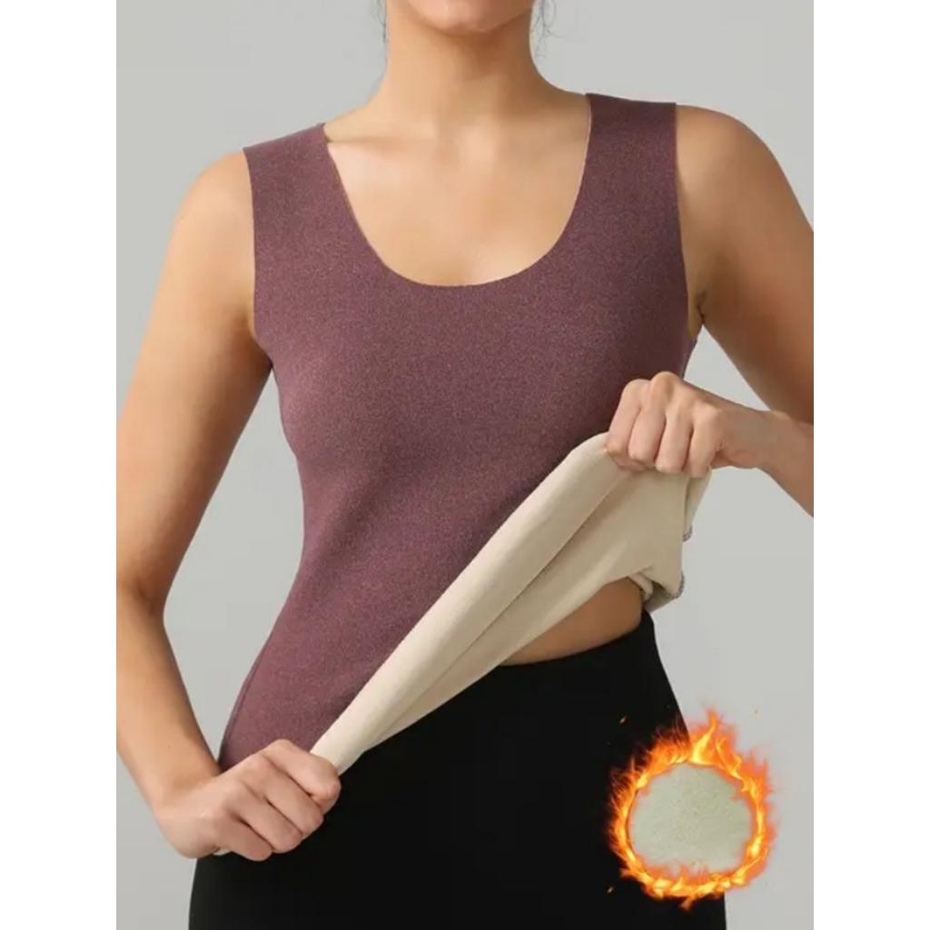 Imitation Wool and Silk Thermal Vest Underwear for Men and Women, Seamless Underwear, Bottom Vest, Autumn Coat with Double-sided German Suede