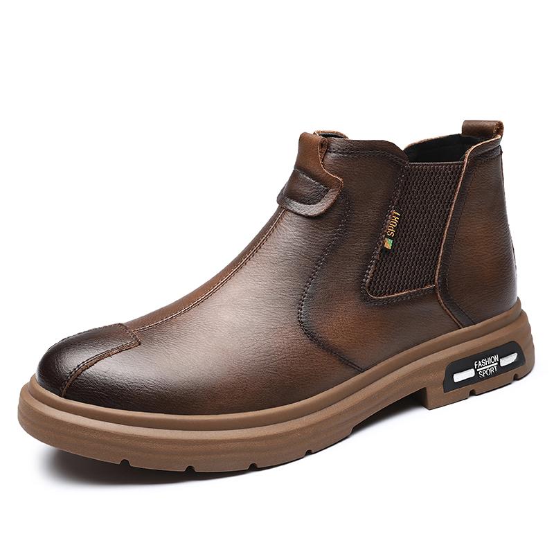 

Горячие продажи зимние ботильоны Европа Америка мужские деловые короткие ботинки Банкетные формальные ботинки мужские повседневные ботинки Бесплатная доставка 44 коричневый